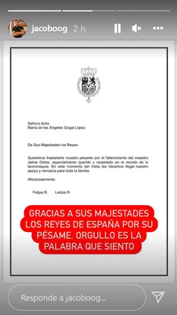 Los reyes le dan el pésame a la familia de Jaime Ostos Los reyes le dan el pésame a la familia de Jaime Ostos