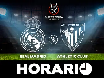 Real Madrid - Athletic: horario y dónde ver la final de la Supercopa de España Real Madrid - Athletic: horario y dónde ver la final de la Supercopa de España