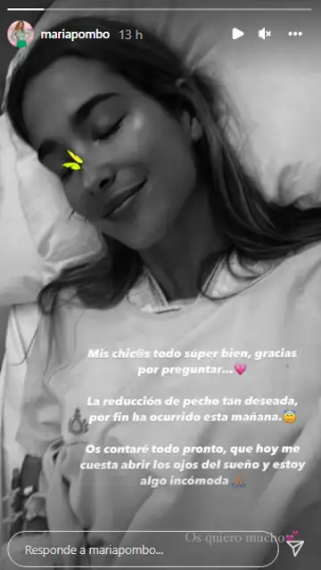 María Pombo tras su operación de pecho María Pombo tras su operación de pecho