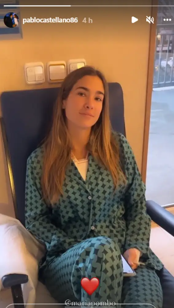 María Pombo primera mañana tras la reducción de pecho