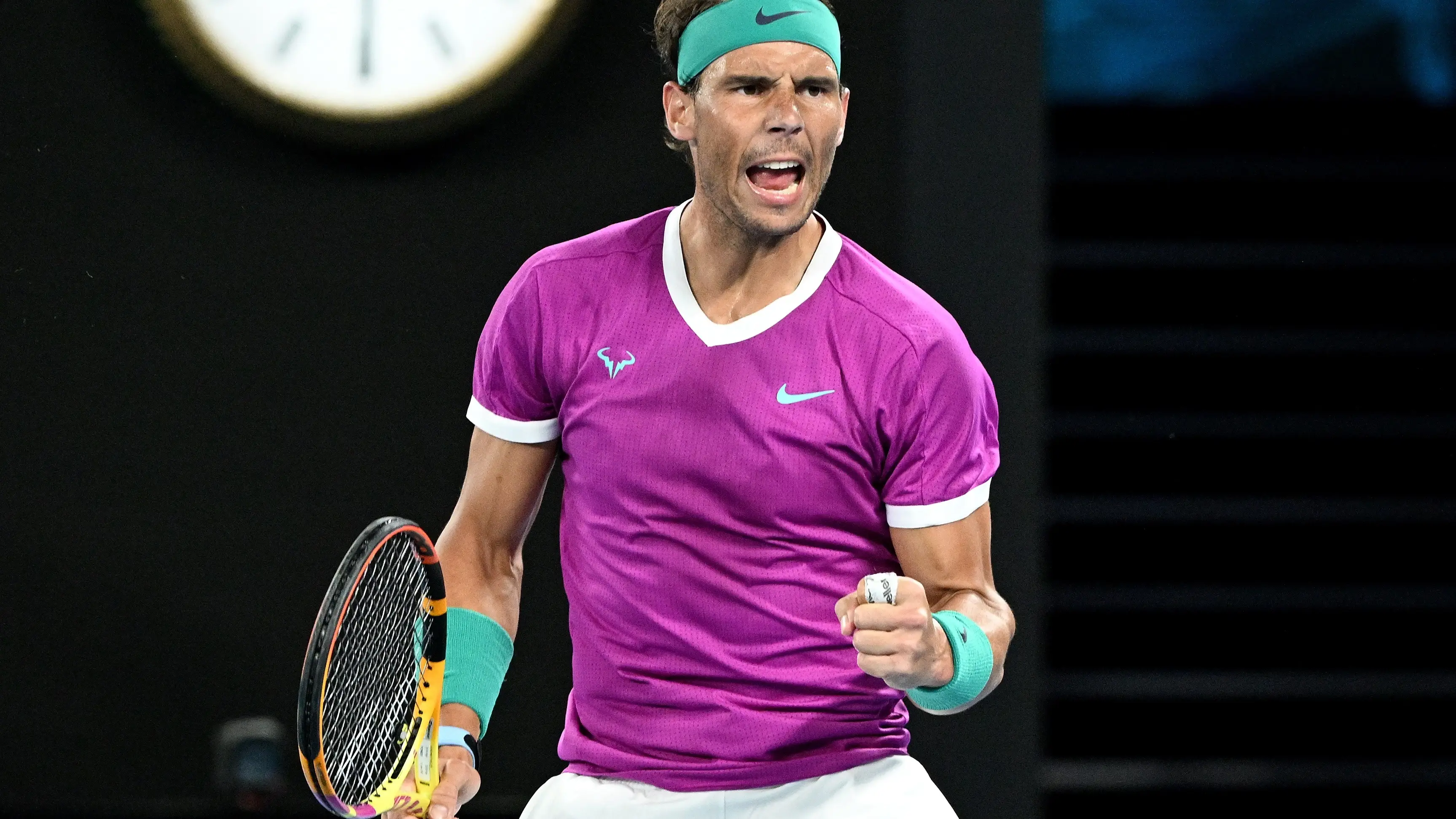 Nadal celebra un punto