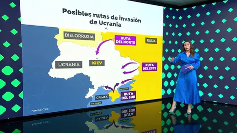 Las posibles rutas por las que Rusia podría entrar en Ucrania Antena 3 Noticias