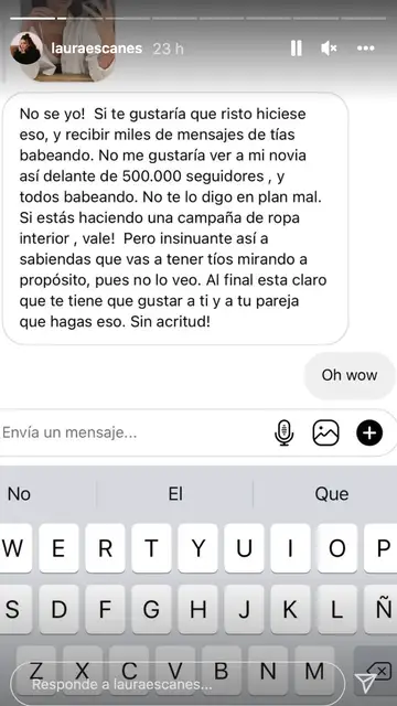 Laura Escanes comparte el mensaje anónimo de un seguidor Laura Escanes comparte el mensaje anónimo de un seguidor