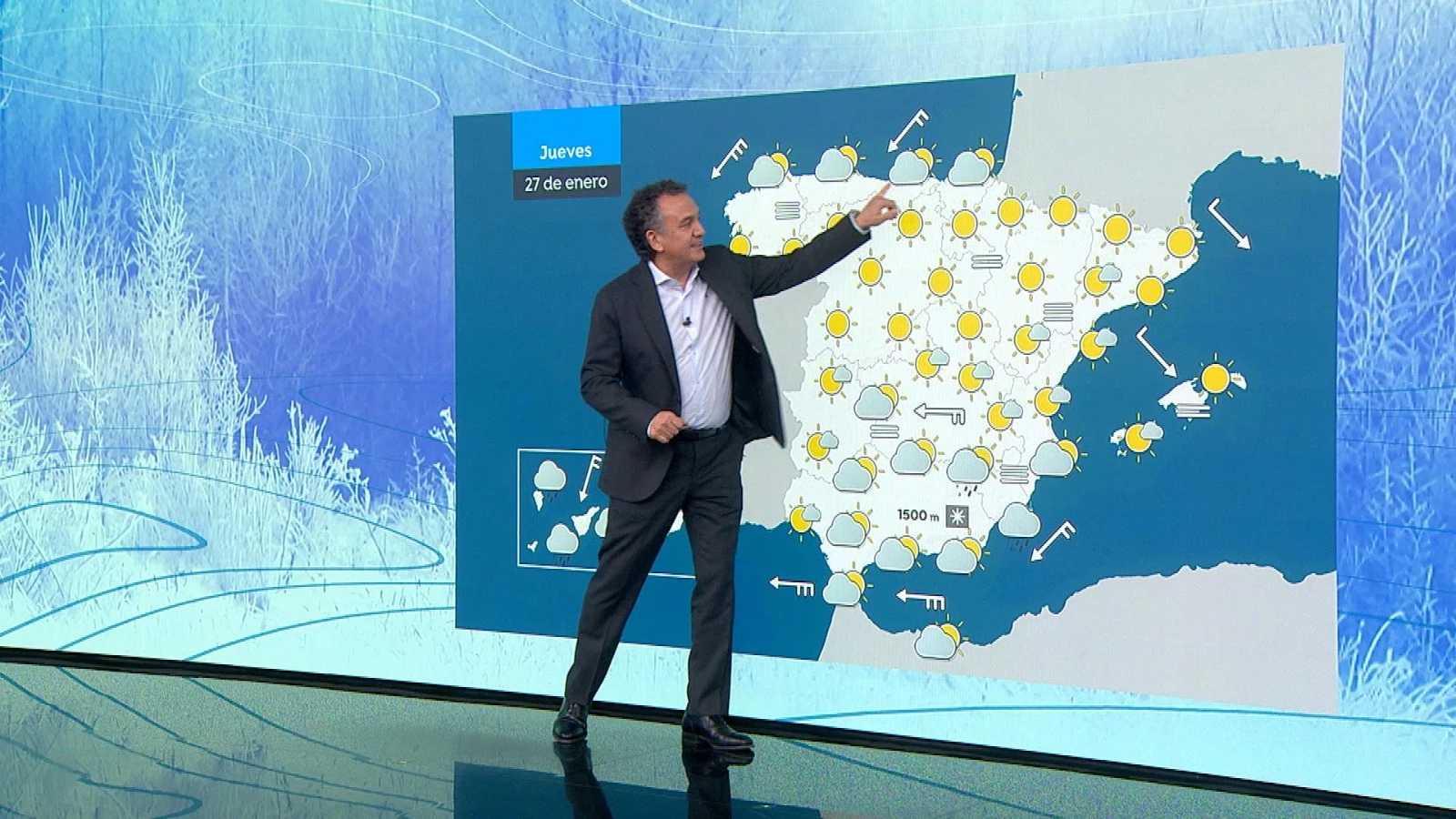 Se mantienen las temperaturas fr&iacute;as con un leve ascenso durante la tarde en una jornada soleada en la mayor parte de la Pen&iacute;nsula