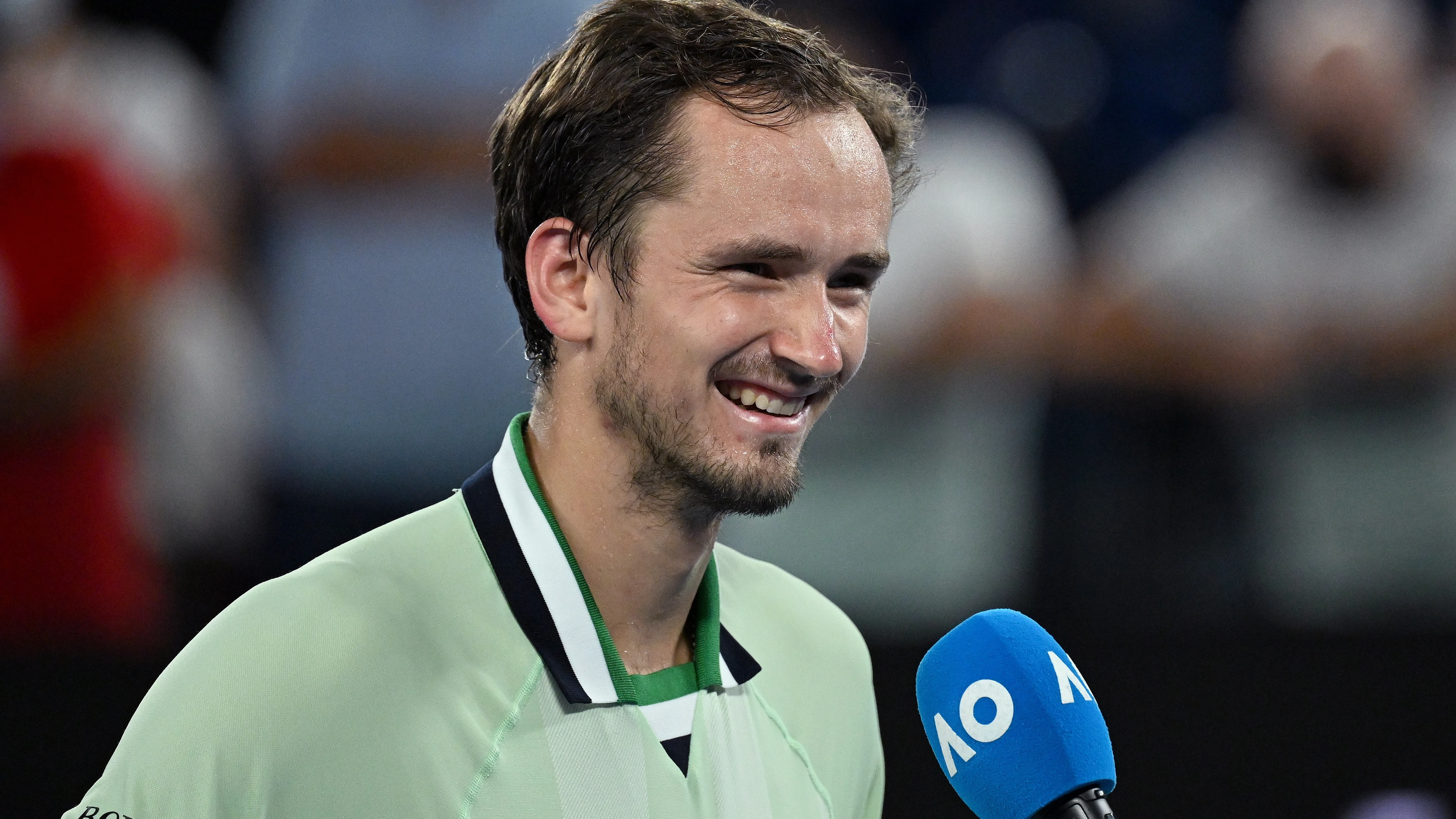 Daniil Medvedev tras su partido ante Felix Auger-Aliassime en el Open de Australia