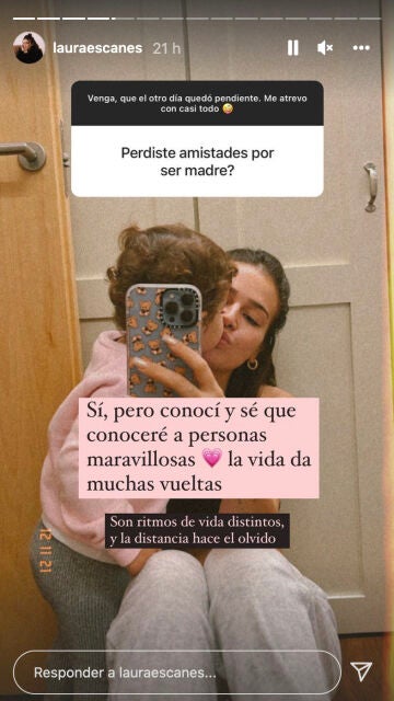 Laura Escanes asegura haber perdido amistades debido a la maternidad