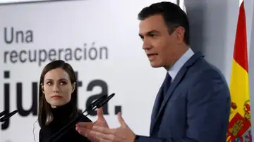 Pedro Sánchez y Sanna Marin