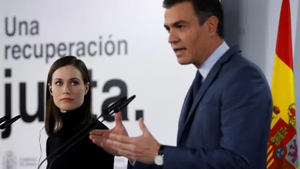 Pedro Sánchez y Sanna Marin Pedro Sánchez y Sanna Marin