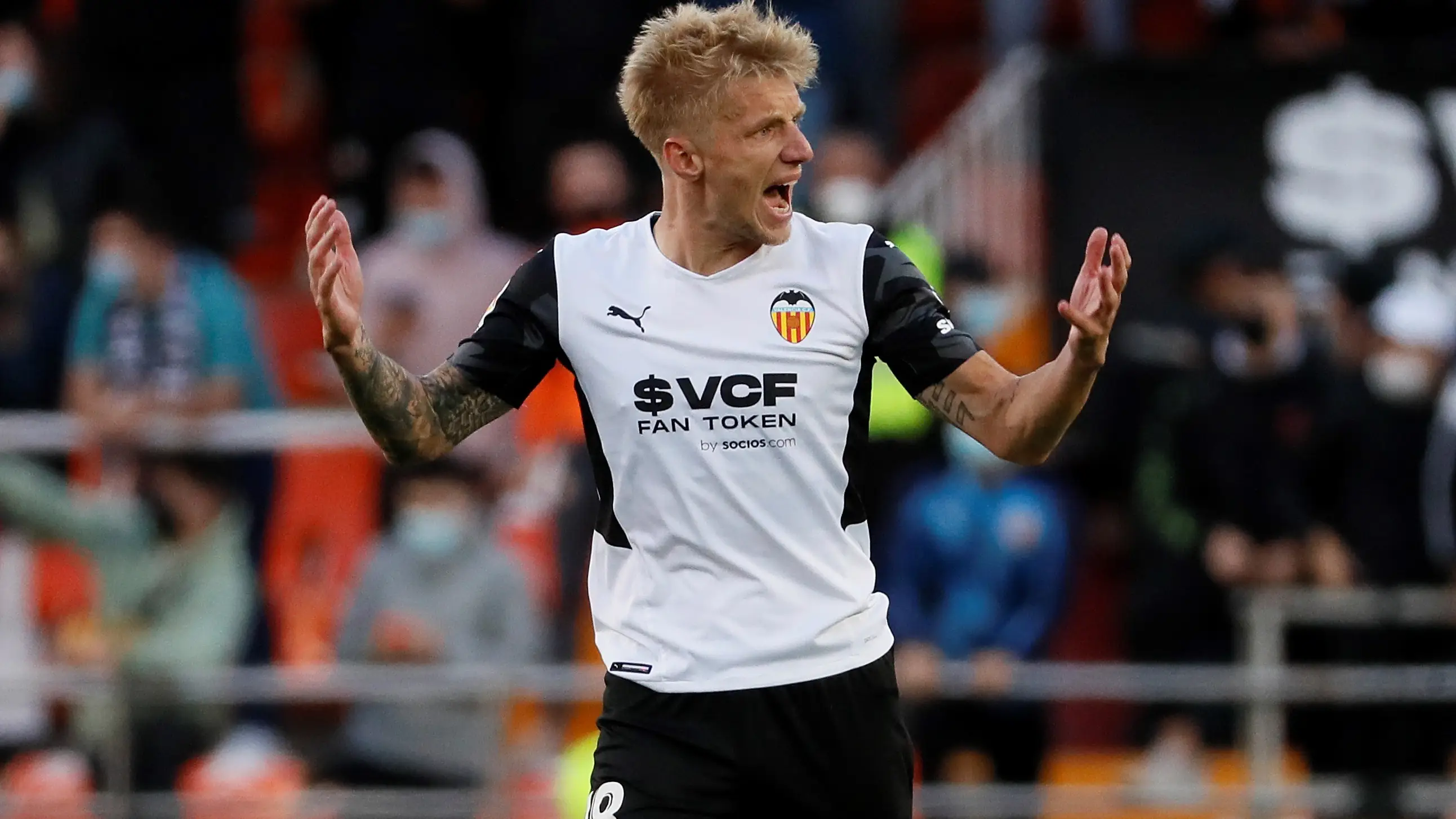 El centrocampista danés Daniel Wass, durante un partido con el Valencia El centrocampista danés Daniel Wass, durante un partido con el Valencia