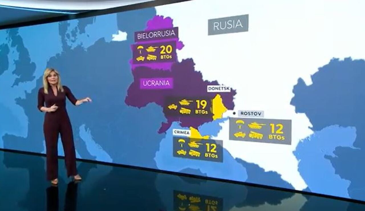 Mapa frontera Rusia-Ucrania