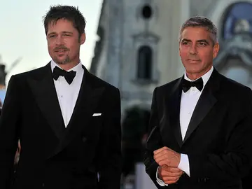 Brad Pitt y George Clooney Brad Pitt y George Clooney