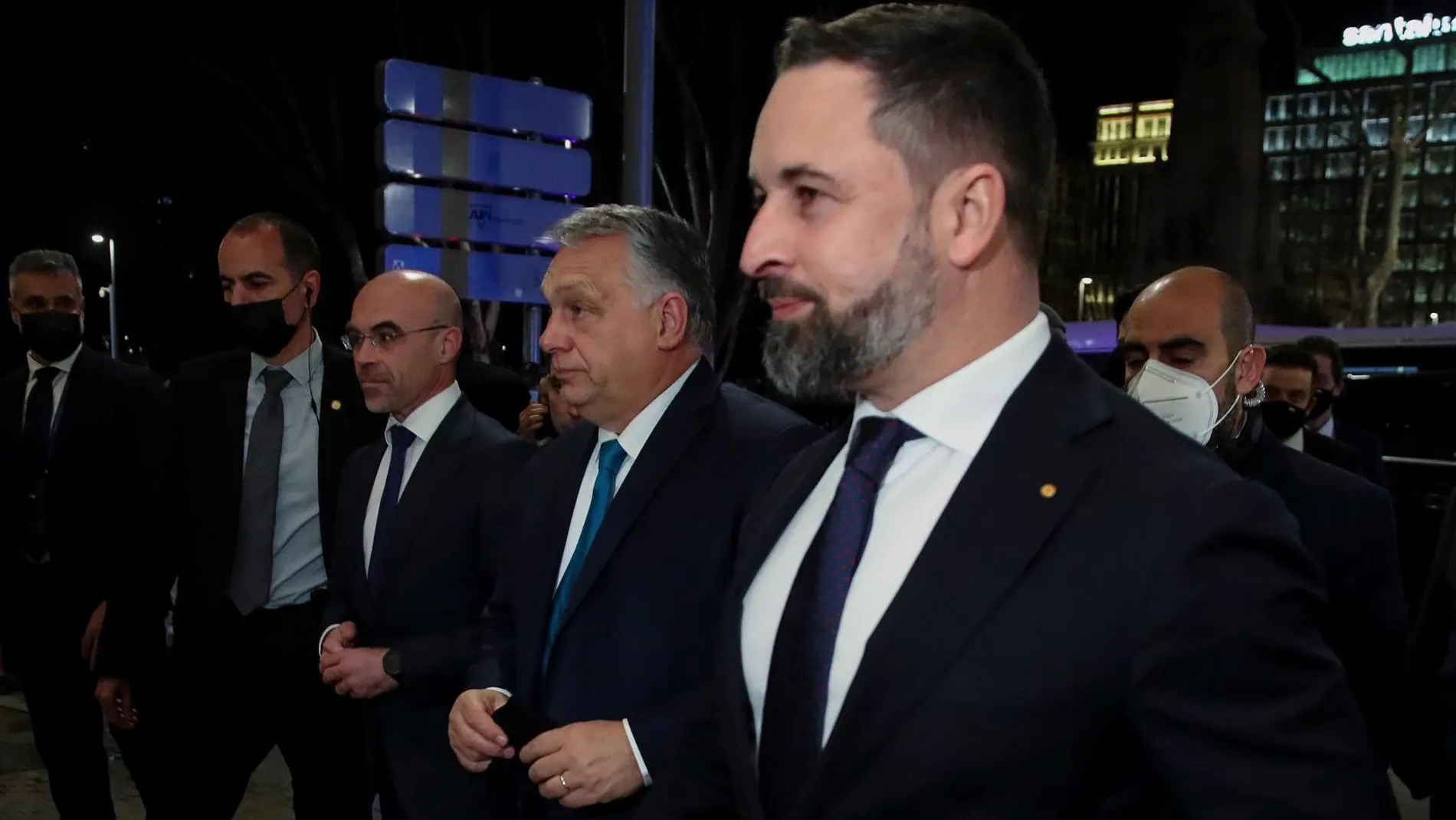 Santiago Abascal y el primer ministro húngaro Viktor Orbán