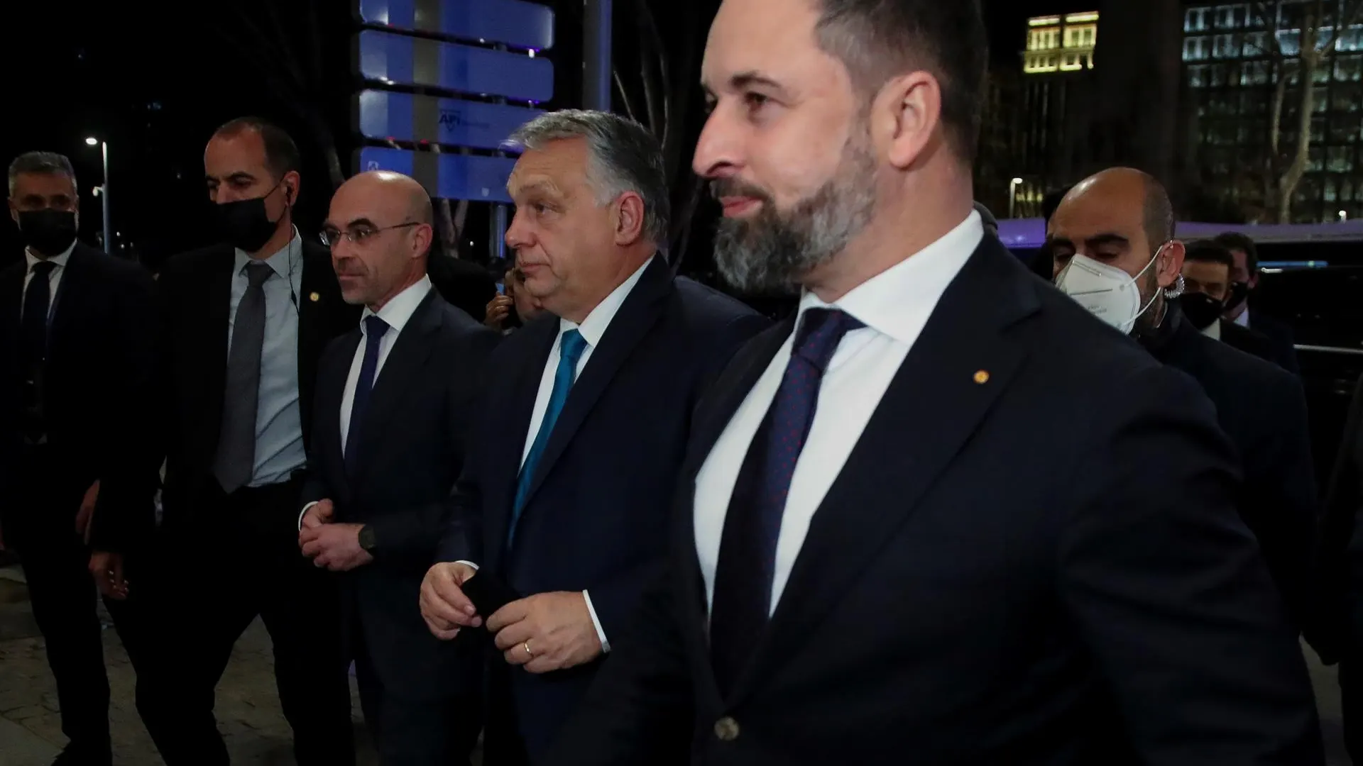 Santiago Abascal y el primer ministro húngaro Viktor Orbán Santiago Abascal y el primer ministro húngaro Viktor Orbán