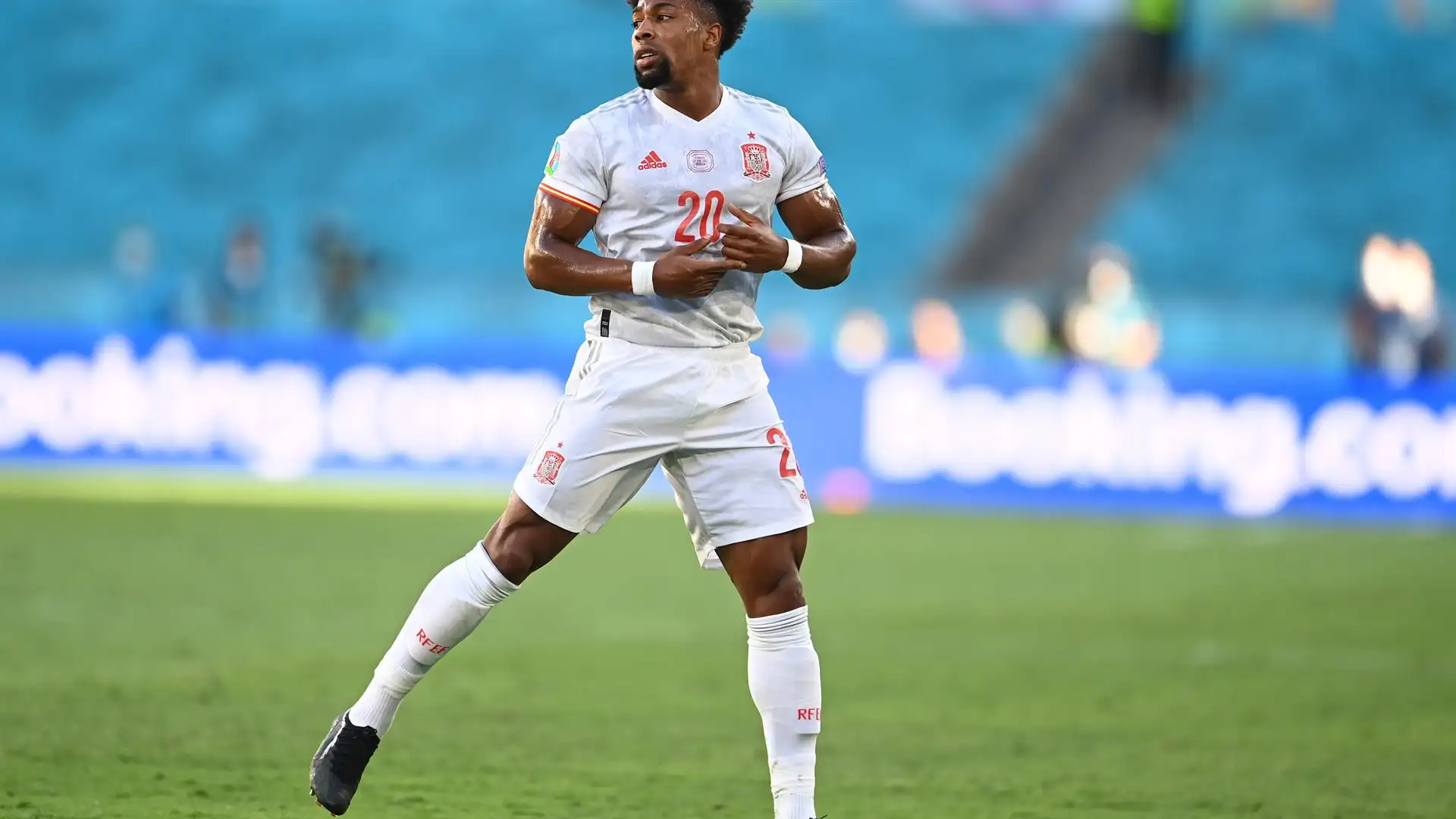Adama Traor&eacute; en un partido con la Selecci&oacute;n espa&ntilde;ola