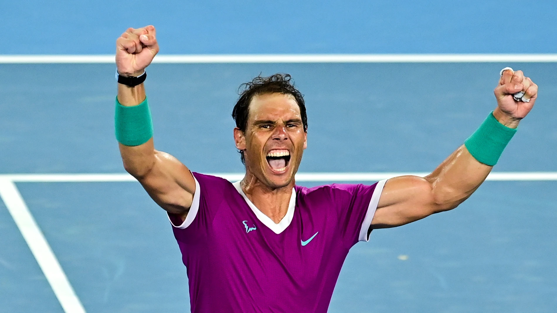 Rafa Nadal celebra su victoria en el Open de Australia