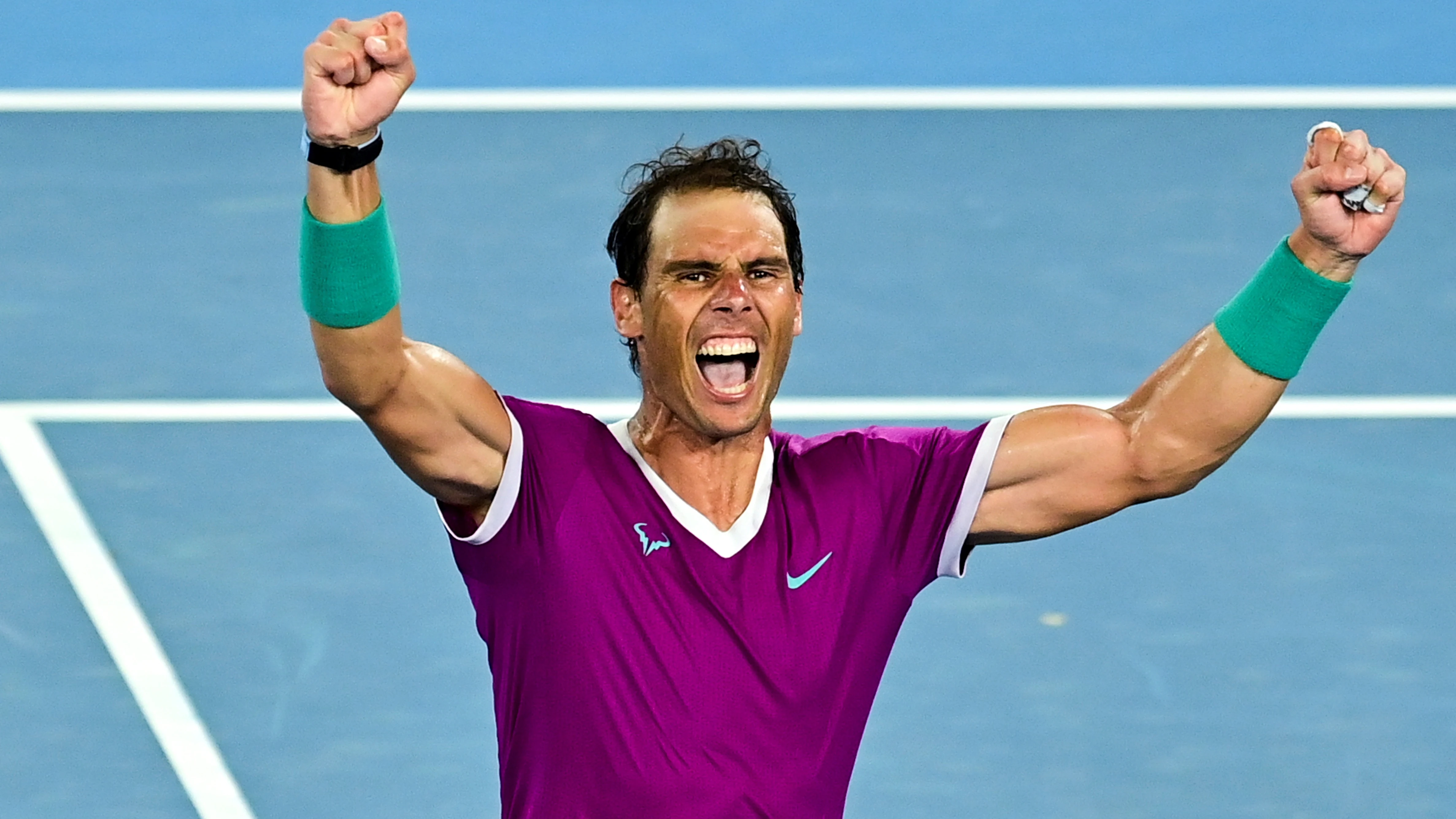 Rafa Nadal celebra su victoria en el Open de Australia