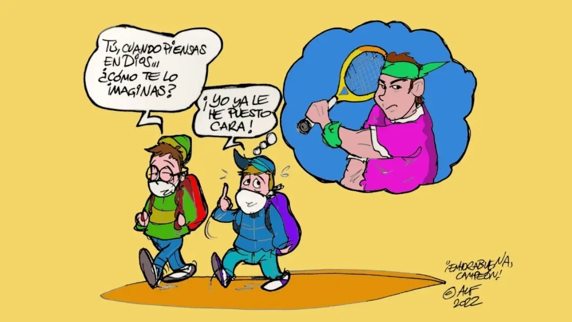 La victoria de Rafa Nadal en el Open de Australia, en la viñeta gráfica de Alfredo Boto-Hervás La victoria de Rafa Nadal en el Open de Australia, en la viñeta gráfica de Alfredo Boto-Hervás