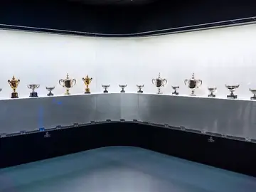 Los trofeos de Grand Slam de Nadal en su museo en Manacor Los trofeos de Grand Slam de Nadal en su museo en Manacor