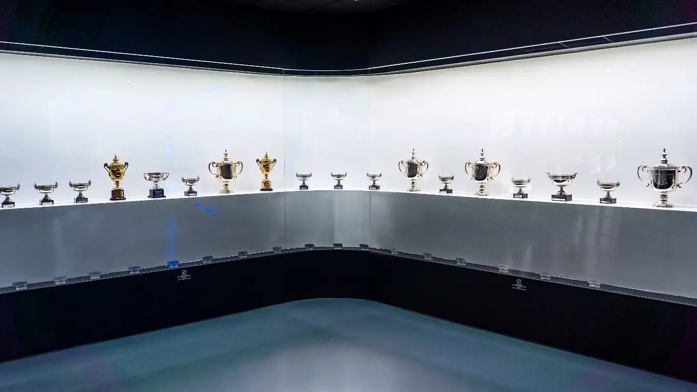 Los trofeos de Grand Slam de Nadal en su museo en Manacor Los trofeos de Grand Slam de Nadal en su museo en Manacor