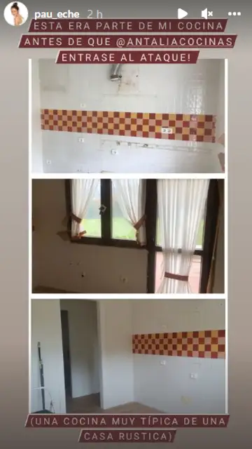 La cocina de Paula Echevarría antes de la reforma La cocina de Paula Echevarría antes de la reforma