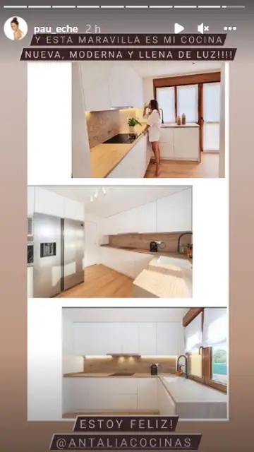 El resultado final de la cocina de Paula Echevarría El resultado final de la cocina de Paula Echevarría