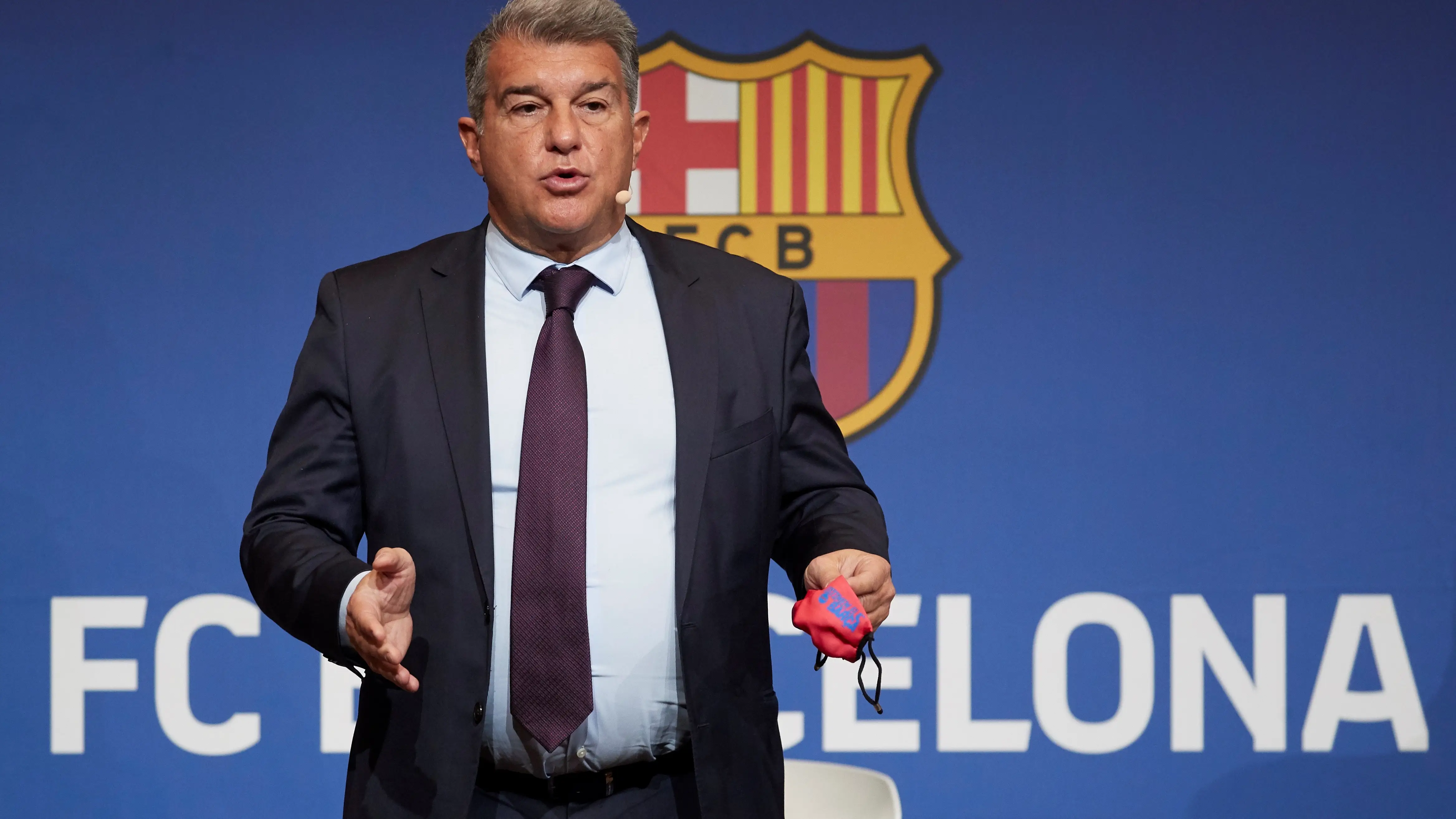 El presidente del Barcelona, Joan Laporta El presidente del Barcelona, Joan Laporta