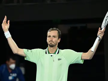 Daniil Medvedev, en la final del Open de Australia ante Rafa Nadal Daniil Medvedev, en la final del Open de Australia ante Rafa Nadal