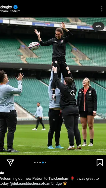 Kate Middleton entrenando con el equipo de rugby Kate Middleton entrenando con el equipo de rugby