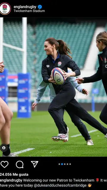 Kate Middleton jugando al rugby Kate Middleton jugando al rugby