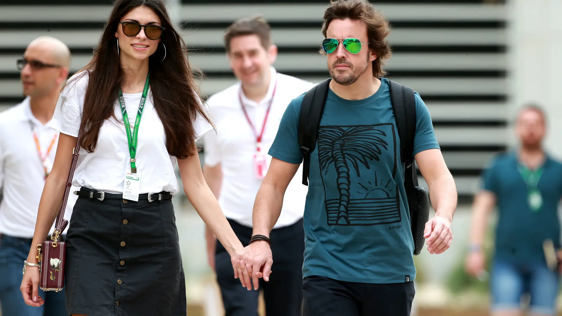 Linda Morselli y Fernando Alonso