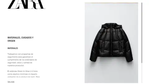 Cazadora negra acolchada efecto piel Cazadora negra acolchada efecto piel