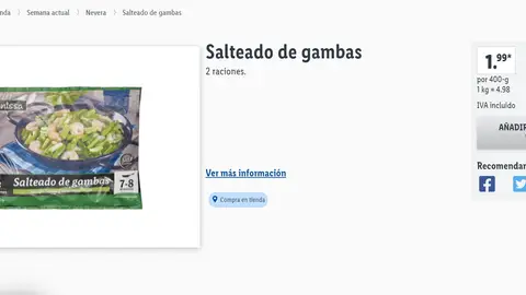 Salteado de gambas Salteado de gambas