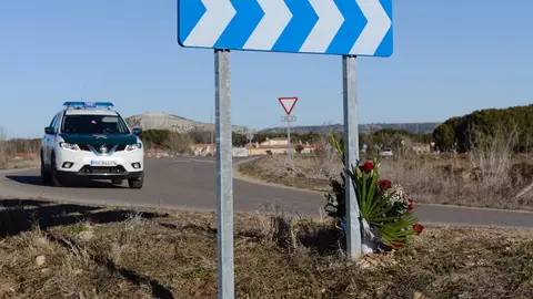 Un coche de la Guardia Civil cerca de Traspinedo Un coche de la Guardia Civil cerca de Traspinedo