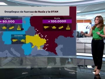 El mapa del imponente despliegue militar de Rusia y la OTAN en la frontera ucraniana