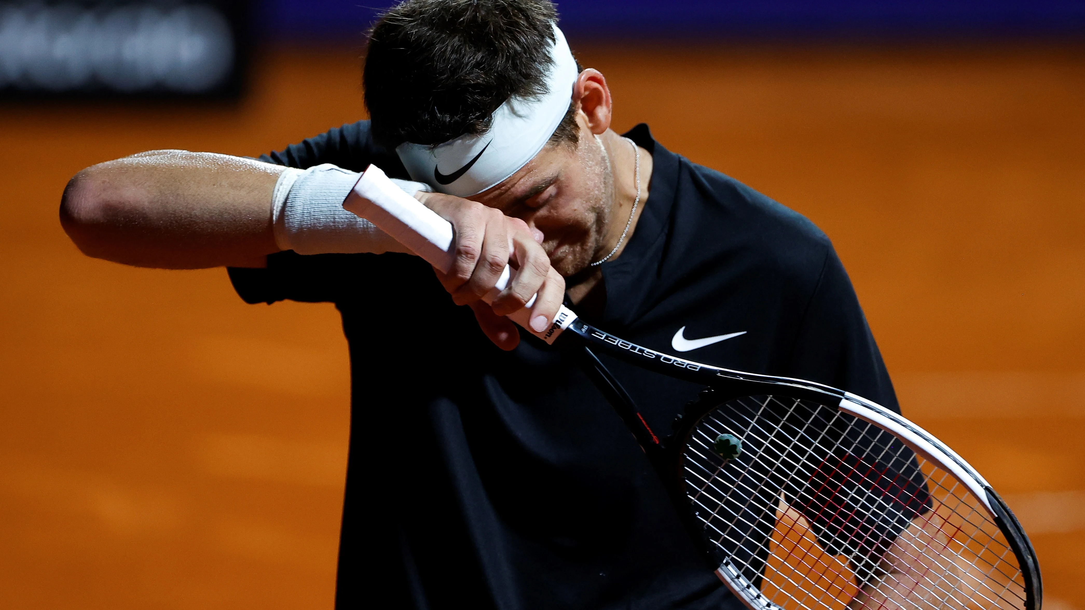 Juan Martín del Potro, en su partido ante Delbonis Juan Martín del Potro, en su partido ante Delbonis