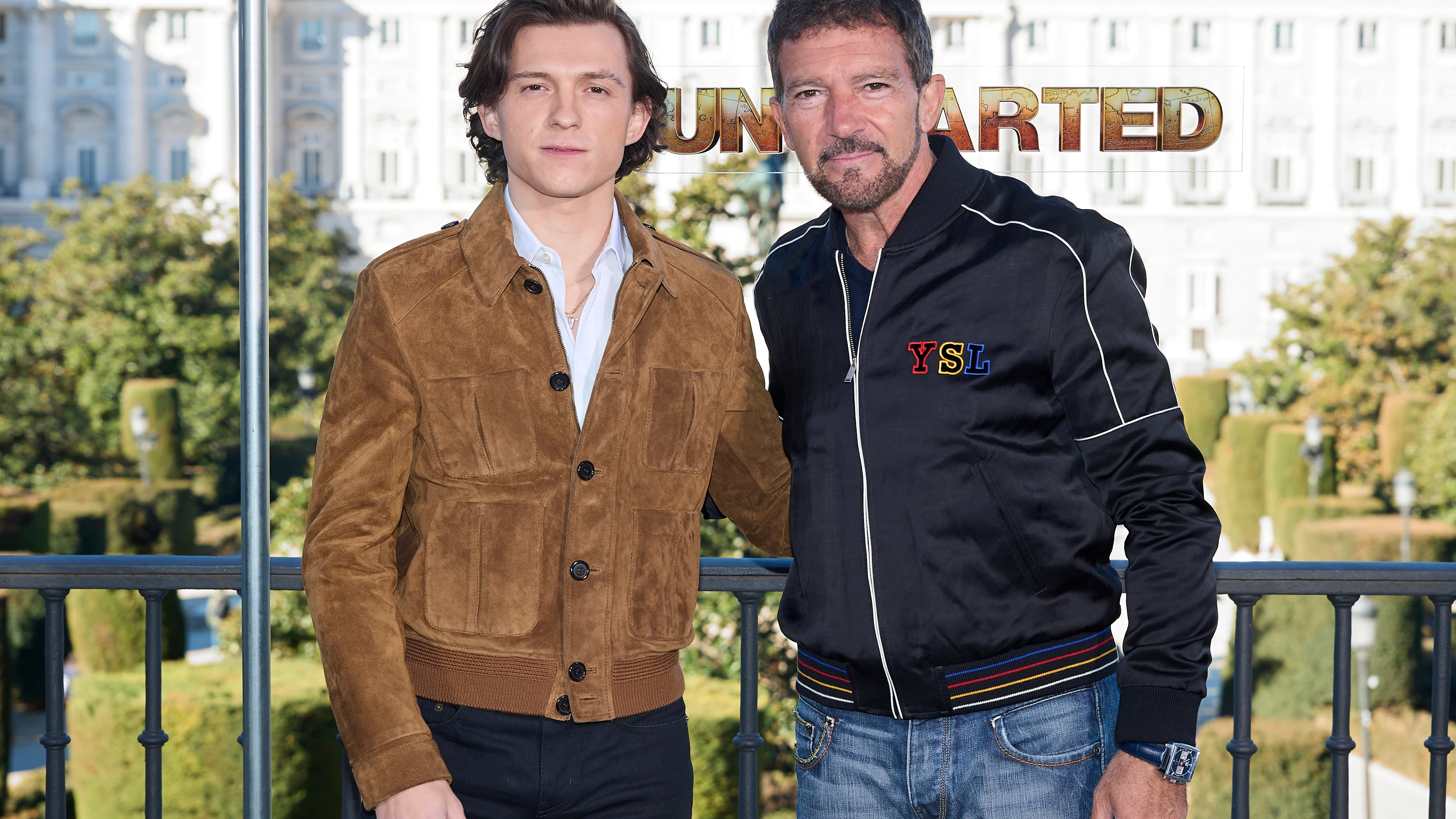 Tom Holland y Antonio Banderas presentando 'Uncharted' en Madrid Tom Holland y Antonio Banderas presentando 'Uncharted' en Madrid
