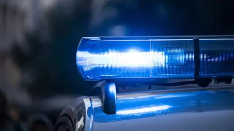 Imagen de archivo coche de policía Imagen de archivo coche de policía