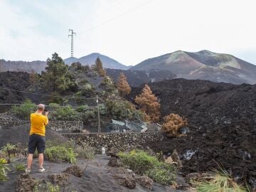 Vistas de las coladas del volcán de La Palma