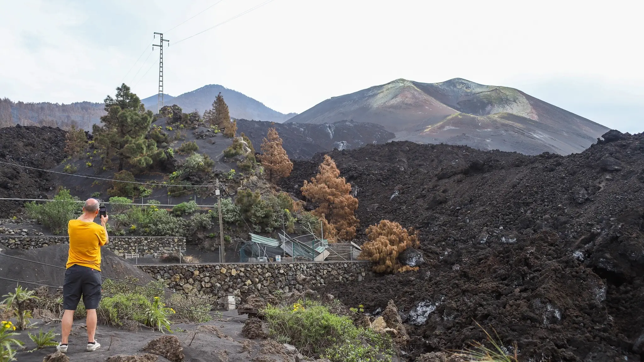 Vistas de las coladas del volc&aacute;n de La Palma