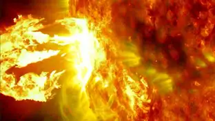 Una tormenta solar Una tormenta solar