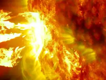 Una tormenta solar Una tormenta solar