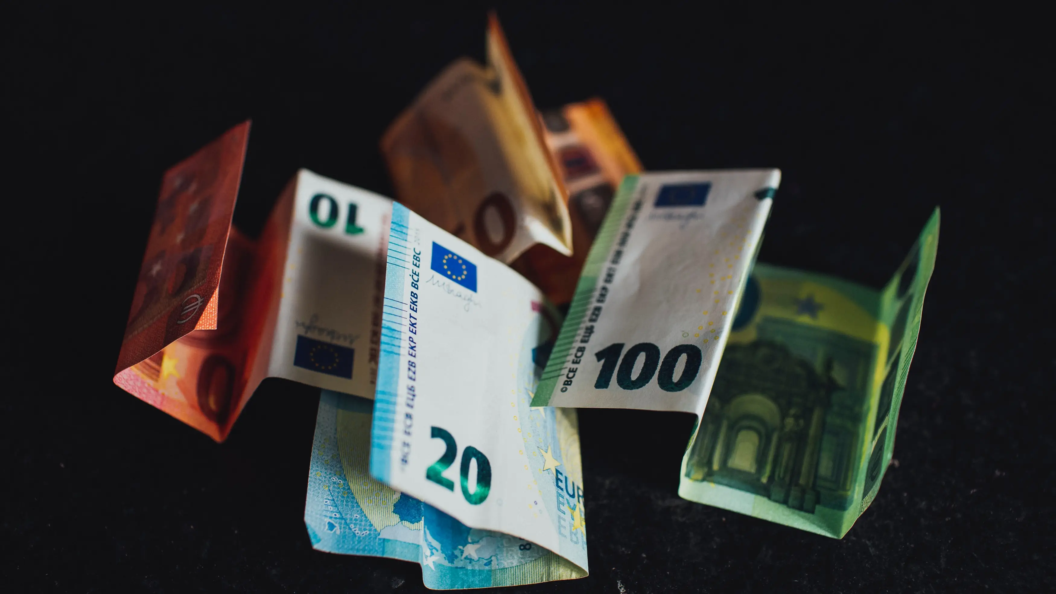 Imagen de archivo de billetes de euro Imagen de archivo de billetes de euro