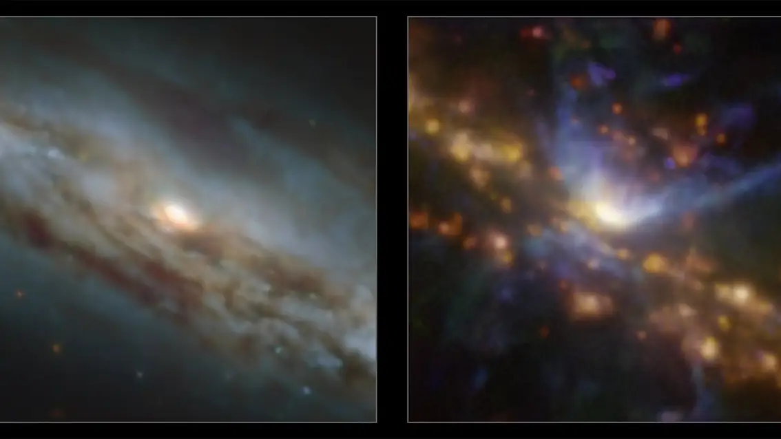 Unos astrónomos captan un agujero negro supermasivo soplando una ráfaga de gas Unos astrónomos captan un agujero negro supermasivo soplando una ráfaga de gas