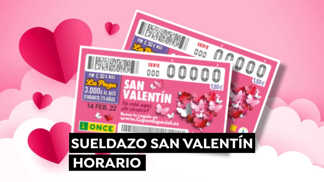ONCE San Valentín ¿A qué hora es el sorteo extra del Cupón Diario hoy