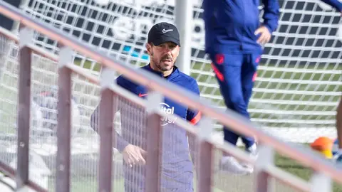 Simeone, en la Ciudad Deportiva Wanda en Majadahonda Simeone, en la Ciudad Deportiva Wanda en Majadahonda