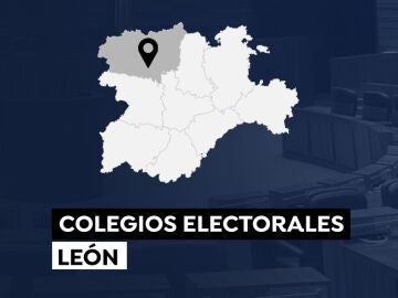 Colegios electorales en León para votar en las elecciones a las Cortes de Castilla y León de 2022