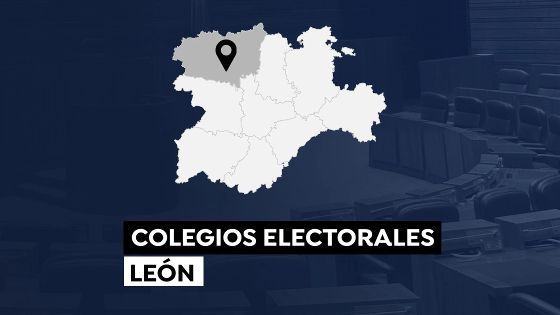 Colegios electorales en León para votar en las elecciones a las Cortes de Castilla y León de 2022