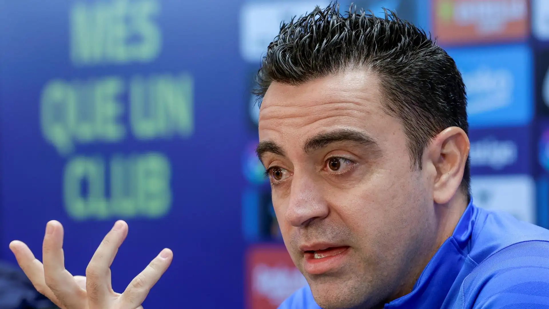 Xavi, en rueda de prensa
