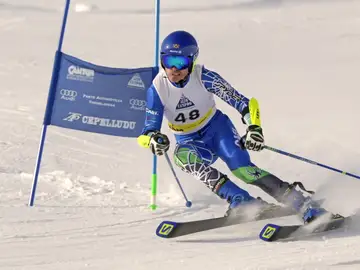 Samuel Sánchez esquiando