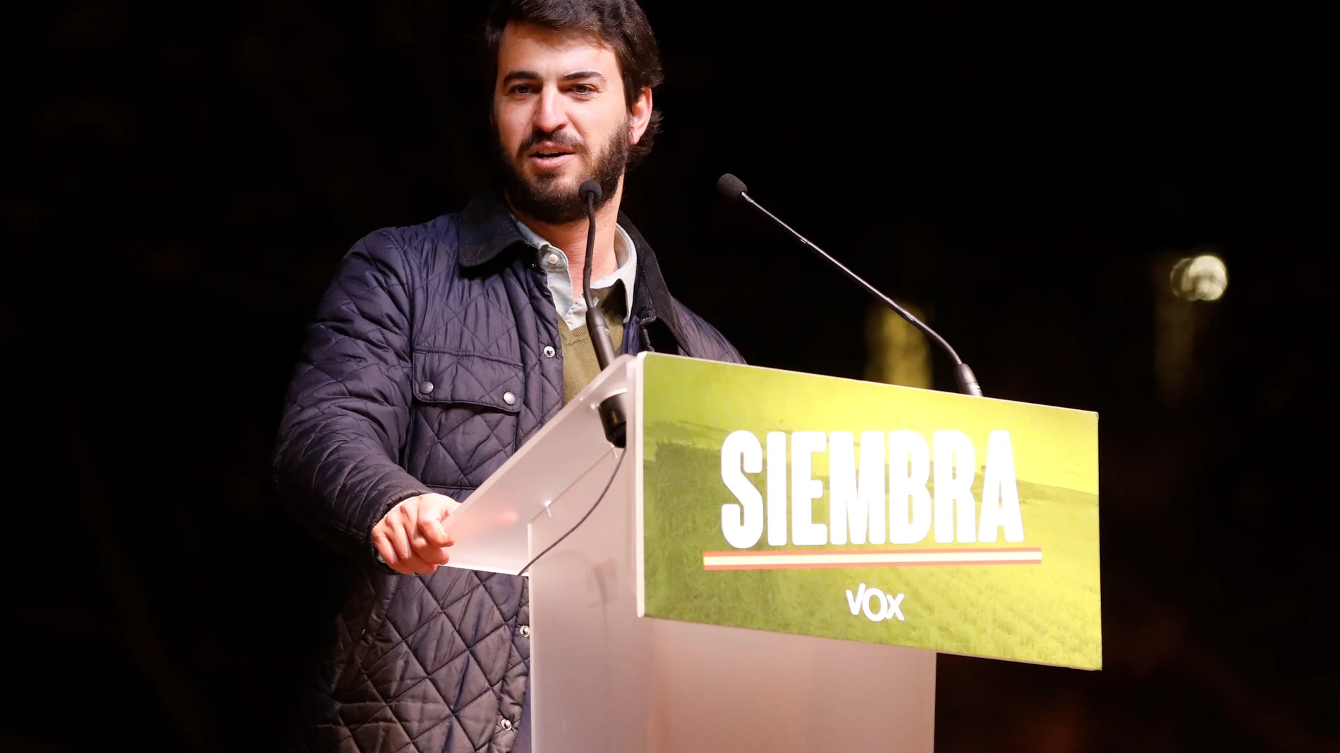 El candidato de Vox a la Presidencia de Castilla y León, Juan García-Gallardo